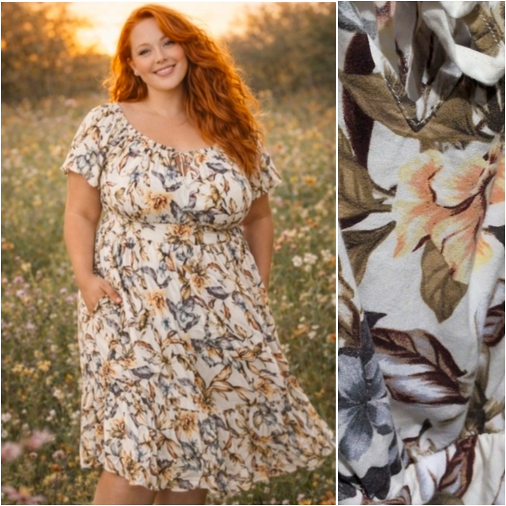 Torrid Floral Maxi Dress Sz 0 0X L/XL Vacation Tropical Resort Cruise Flowy